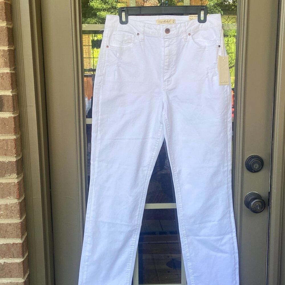 NEW Unpublished Willa Vintage Mom-Fit White Jeans- Size 29